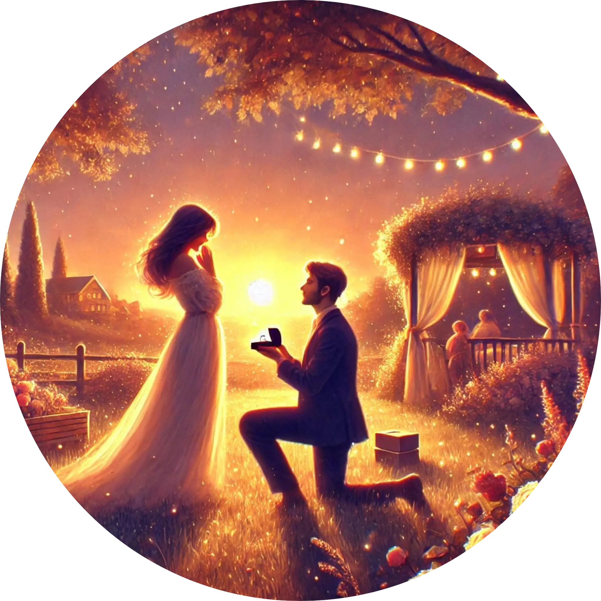 Tortenaufleger Hochzeit, Verlobung & zum Hochzeitstag – Essbares Fondantbild (Erwachsene, rund ∅ 20 cm) - Tisch&Torte