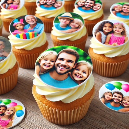 Muffinaufleger mit eigenem Bild – Essbare Fotomotive im 18er Set - Tisch&Torte