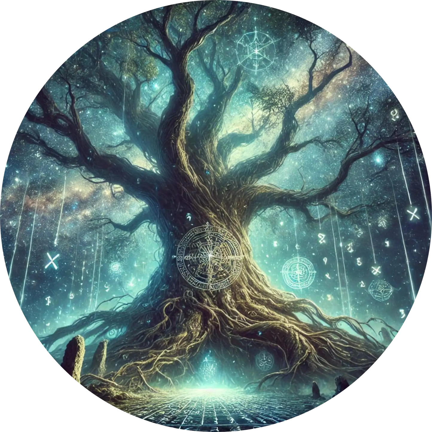 Tortenaufleger Nordische Mythologie – Essbares Fondantbild (Erwachsene, rund ∅ 20 cm) - Tisch&Torte