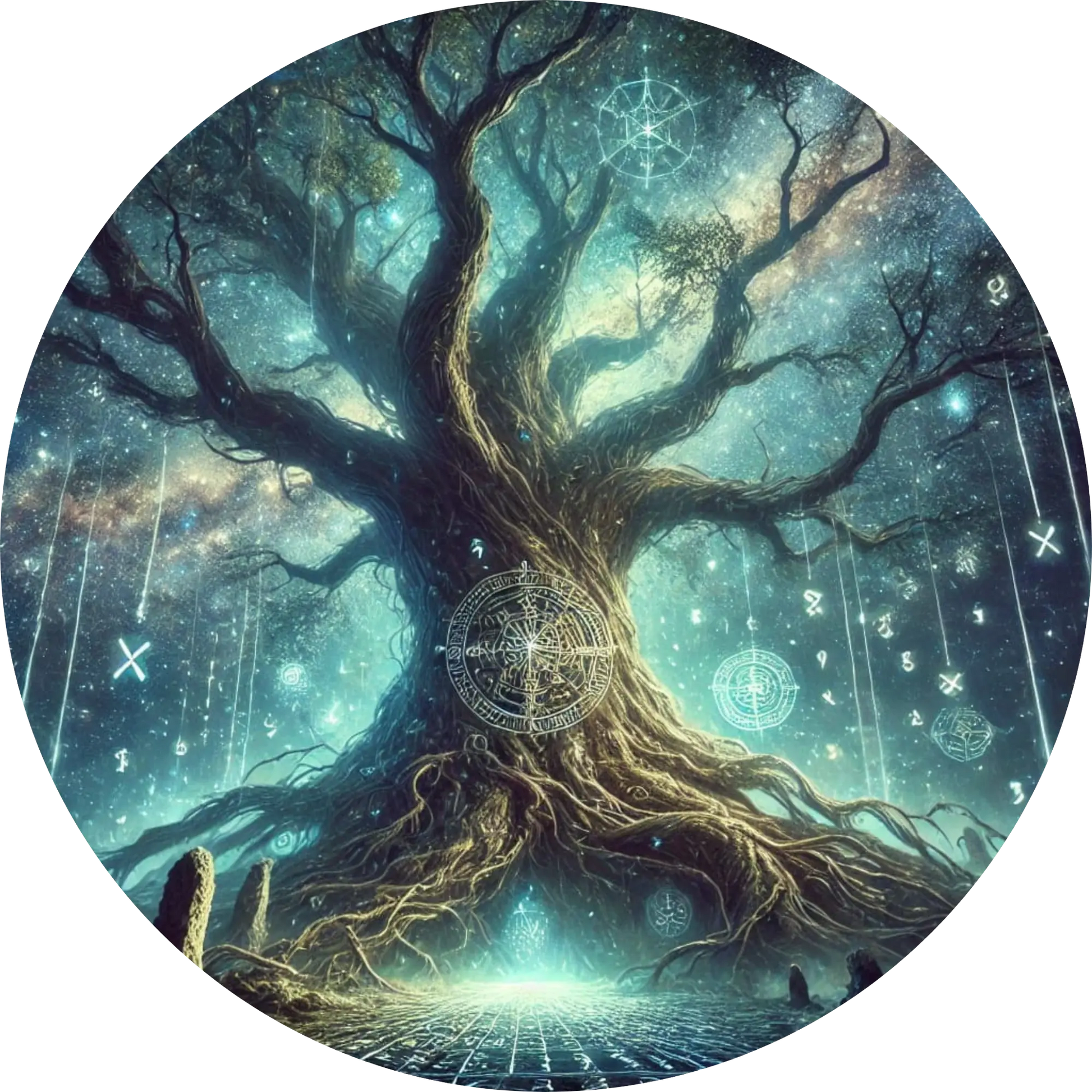 Tortenaufleger Nordische Mythologie – Essbares Fondantbild (Erwachsene, rund ∅ 20 cm) - Tisch&Torte