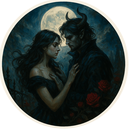 Tortenaufleger "Dark Romance & BookTok" – Essbares Fondantbild (rund ∅ 20 cm) Mein Shop