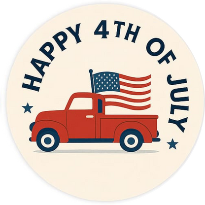 Tortenaufleger 4th of July – Essbares Fondantbild (Erwachsene, rund ∅ 20 cm) Mein Shop