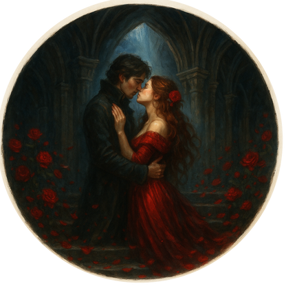 Tortenaufleger "Dark Romance & BookTok" – Essbares Fondantbild (rund ∅ 20 cm) Mein Shop