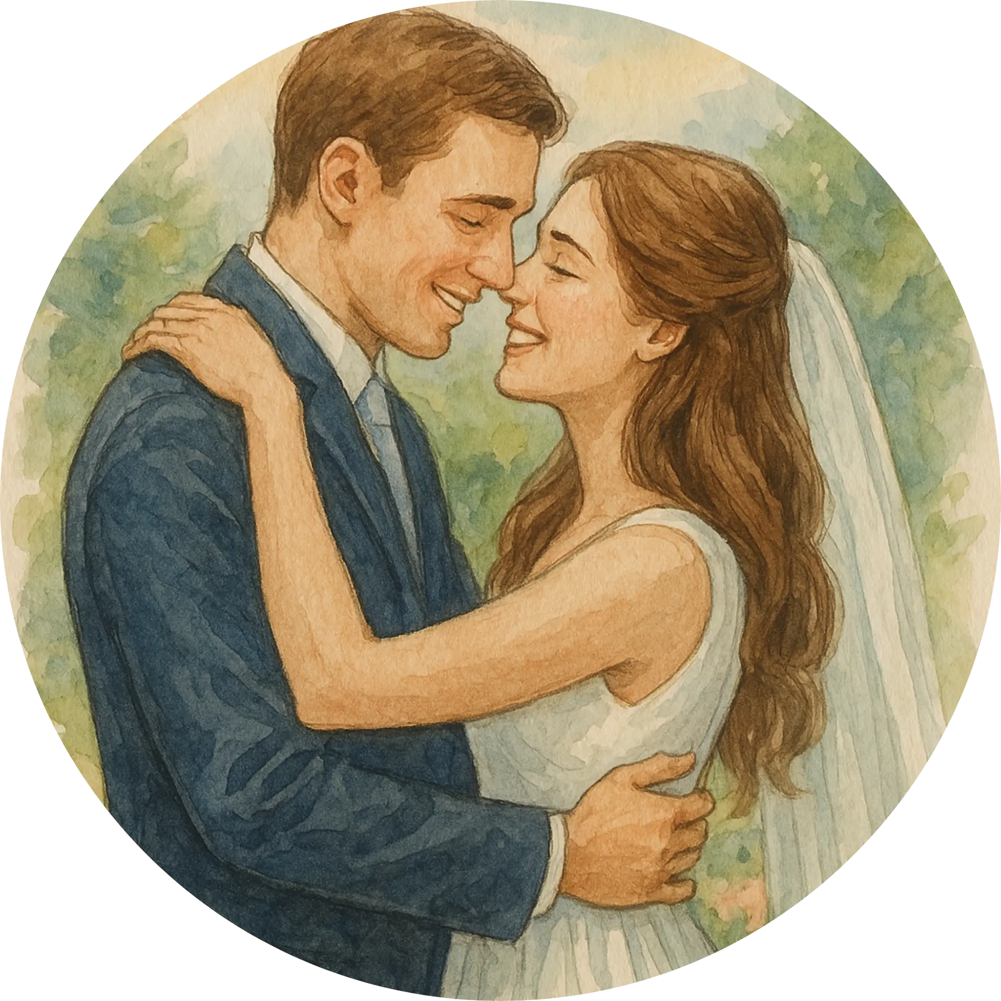 Tortenaufleger Hochzeit, Verlobung & zum Hochzeitstag – Essbares Fondantbild (Erwachsene, rund ∅ 20 cm) - Tisch&Torte