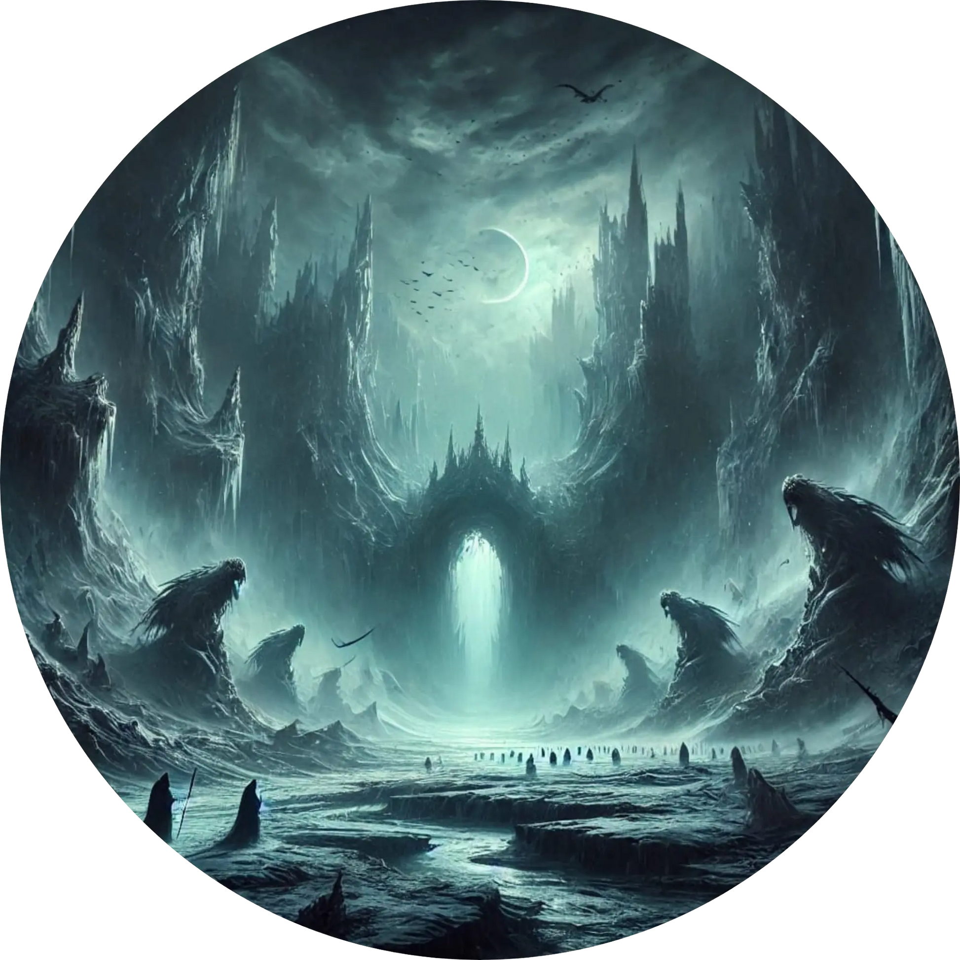 Tortenaufleger Nordische Mythologie – Essbares Fondantbild (Erwachsene, rund ∅ 20 cm) - Tisch&Torte