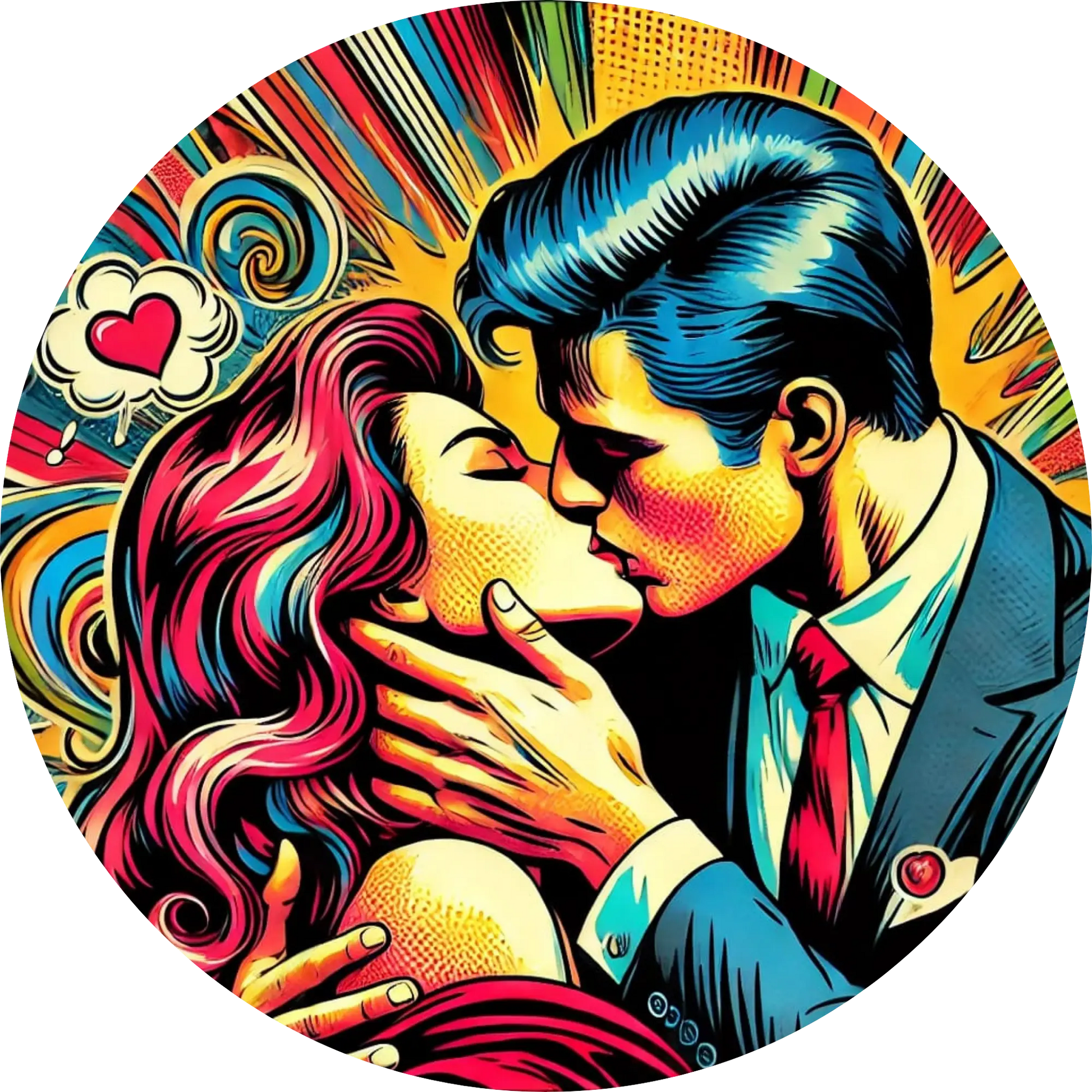 Tortenaufleger Romantik – Essbares Fondantbild (Erwachsene, rund ∅ 20 cm) - Tisch&Torte