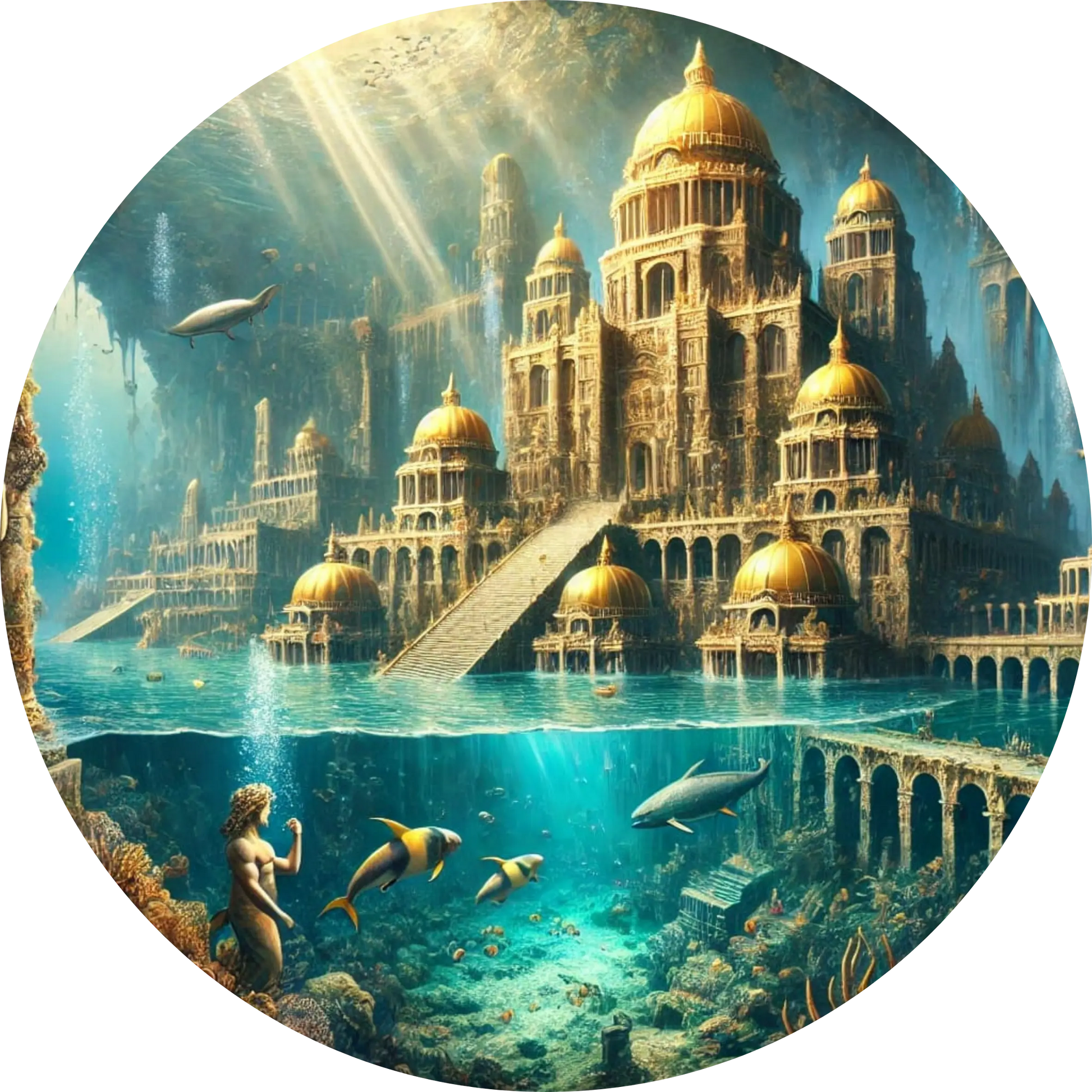 Tortenaufleger Seefahrer, Piraten & Atlantis – Essbares Fondantbild (Erwachsene, rund ∅ 20 cm) - Tisch&Torte