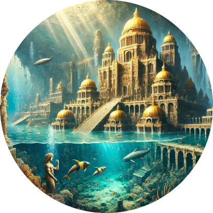 Tortenaufleger Seefahrer, Piraten & Atlantis – Essbares Fondantbild (Erwachsene, rund ∅ 20 cm) - Tisch&Torte