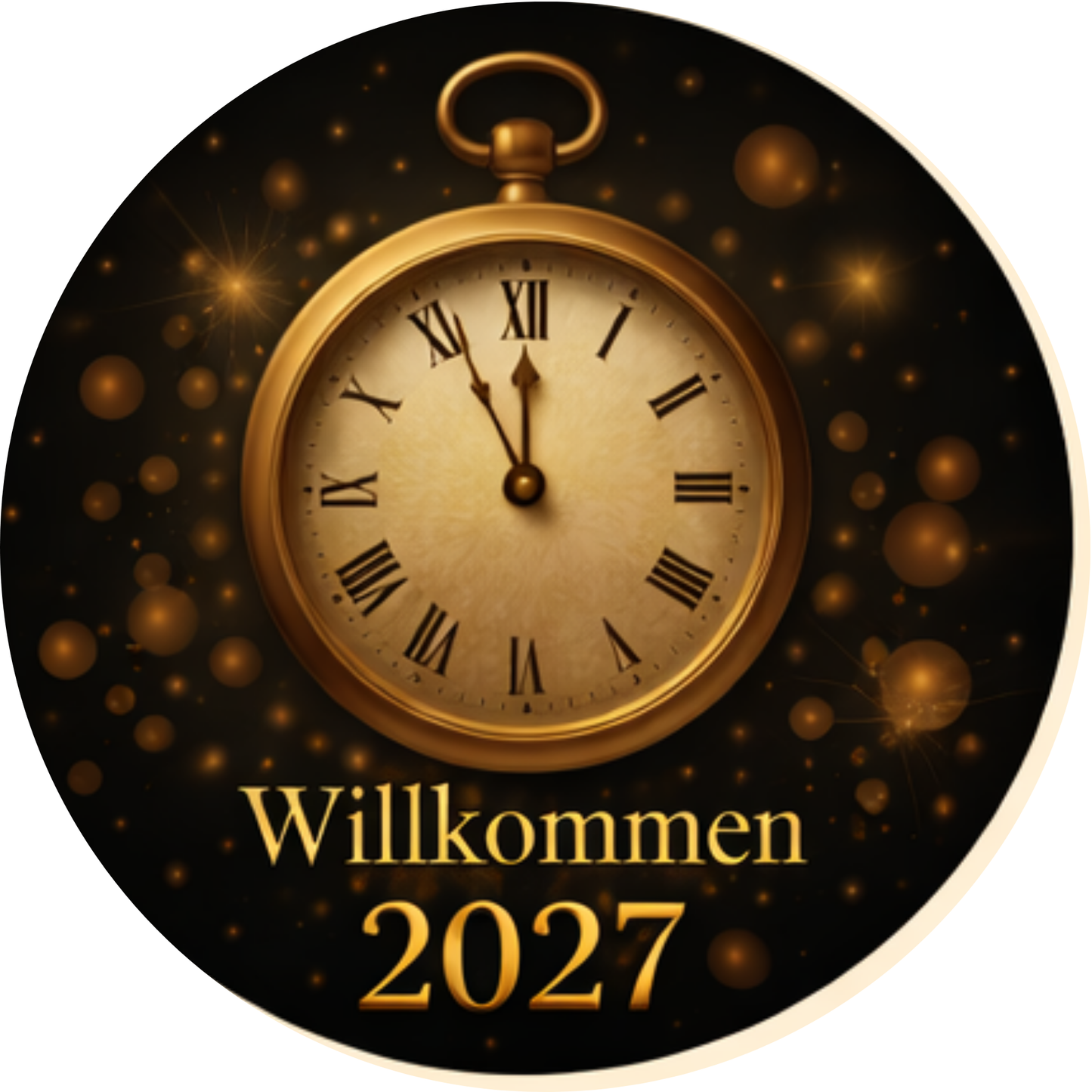 Tortenaufleger „Silvester“ – Essbares Fondantbild (rund ∅ 20 cm) Mein Shop