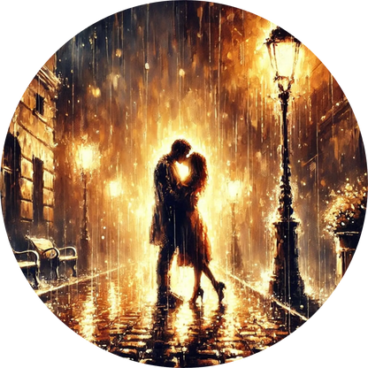 Tortenaufleger Romantik – Essbares Fondantbild (Erwachsene, rund ∅ 20 cm) - Tisch&Torte