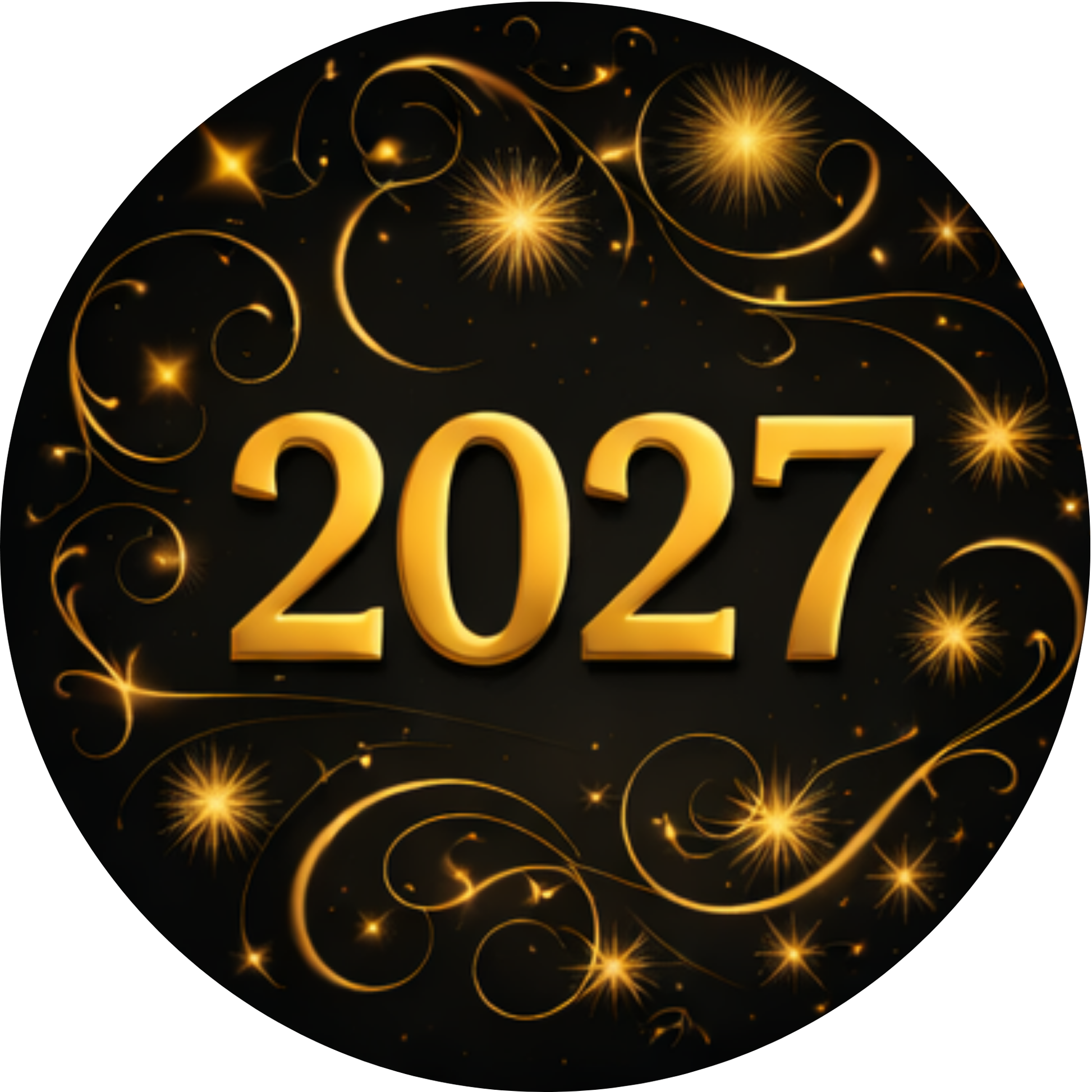 Tortenaufleger „Silvester“ – Essbares Fondantbild (rund ∅ 20 cm) Mein Shop