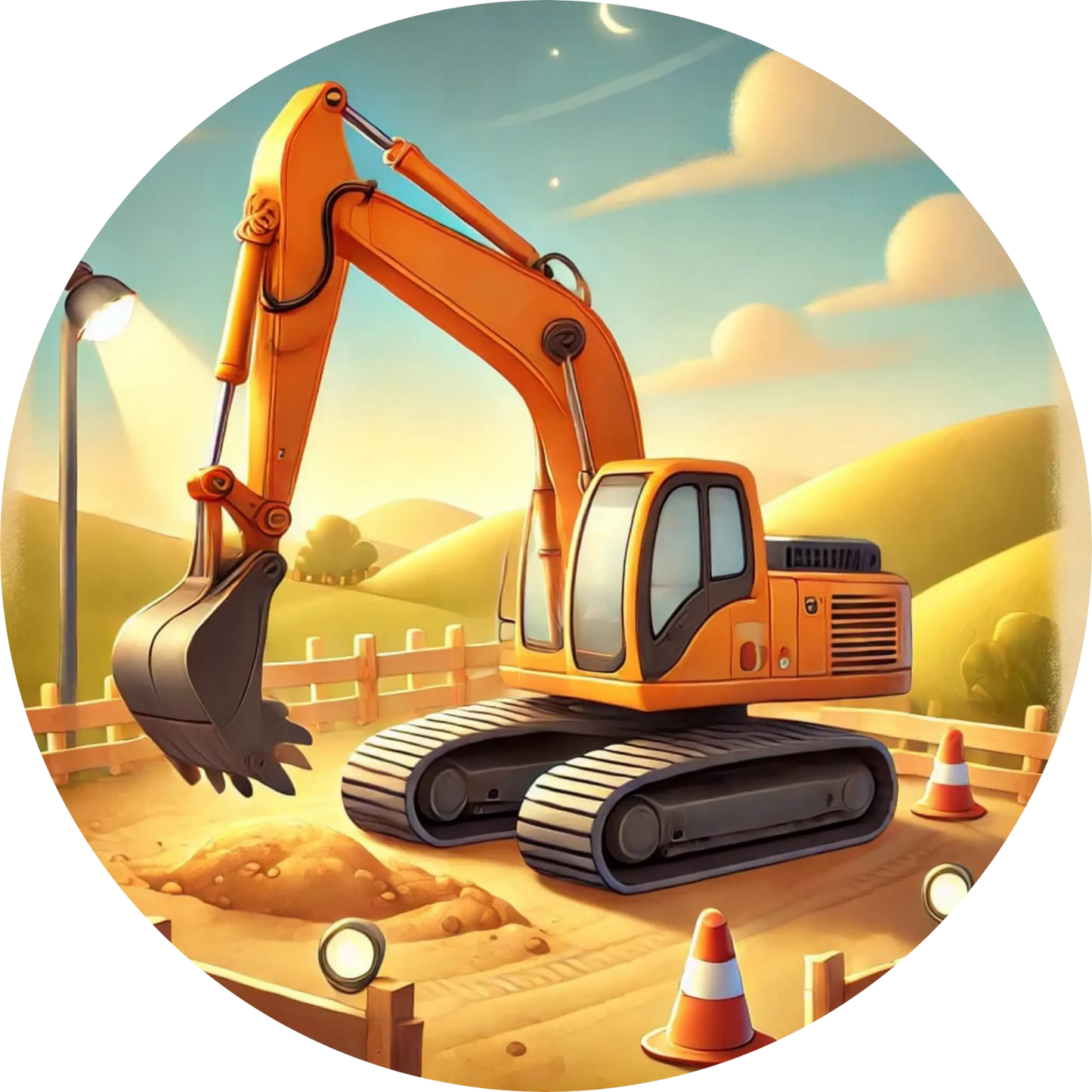 Tortenaufleger Fahrzeuge – Essbares Fondantbild (Kinder & Teenies, rund ∅ 20 cm) - Tisch&Torte