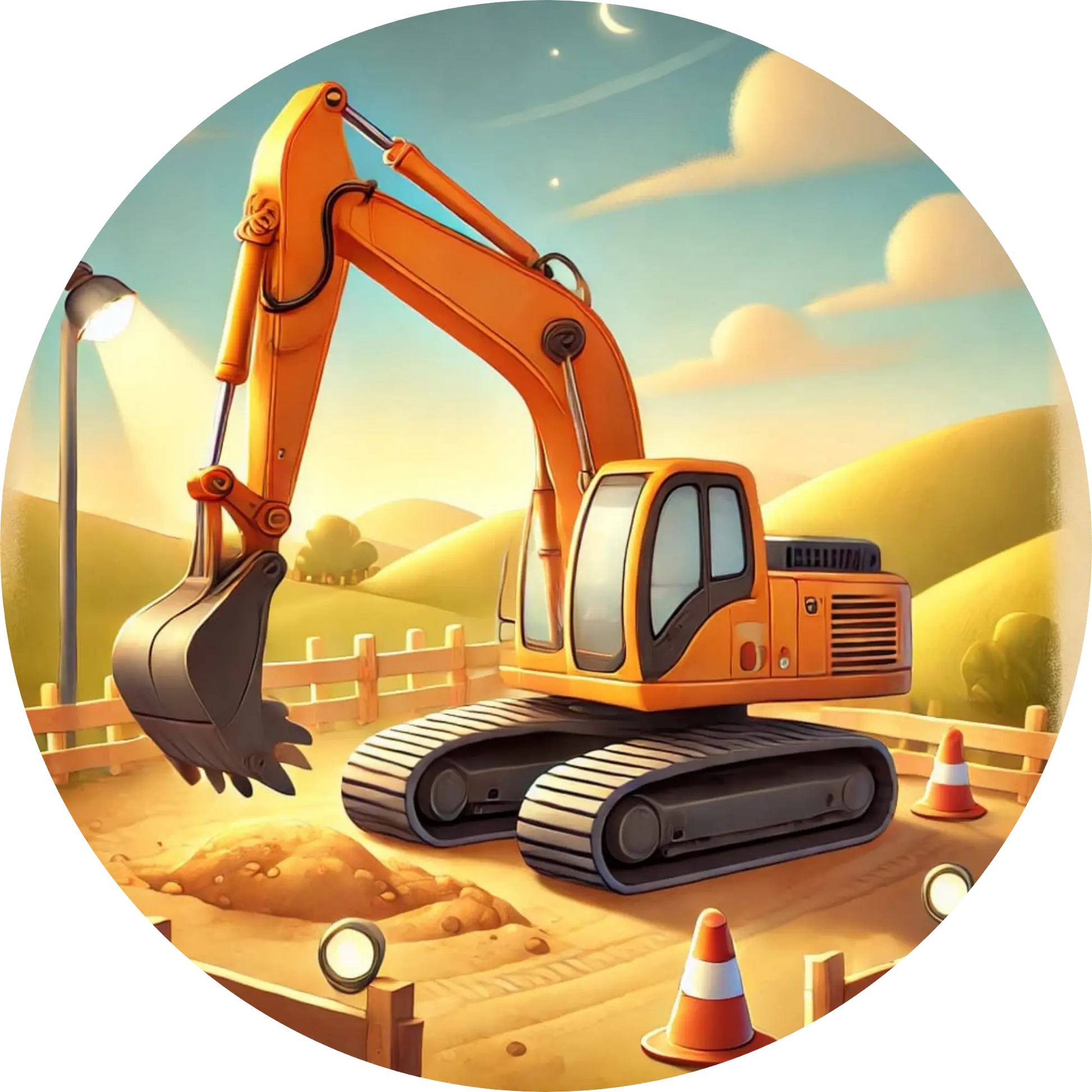 Tortenaufleger Fahrzeuge – Essbares Fondantbild (Kinder & Teenies, rund ∅ 20 cm) - Tisch&Torte