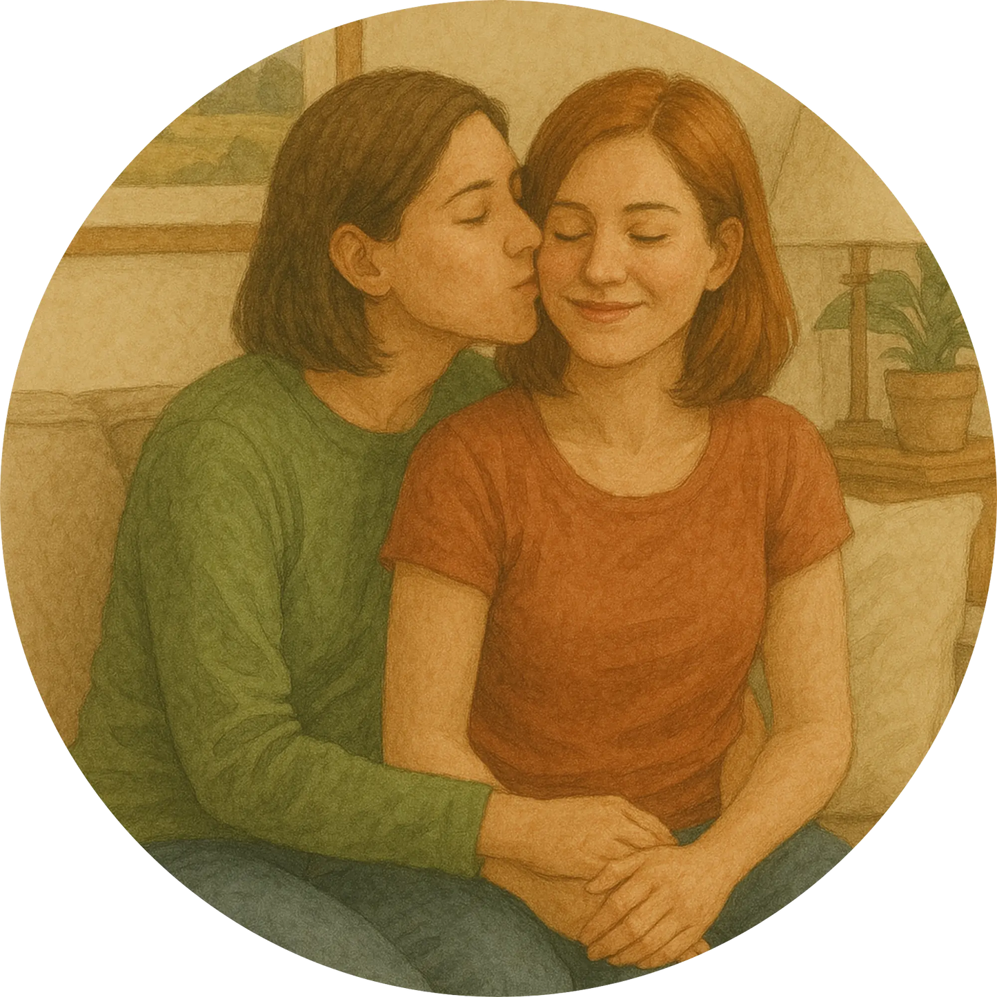 Tortenaufleger Romantik – Essbares Fondantbild (Erwachsene, rund ∅ 20 cm) - Tisch&Torte