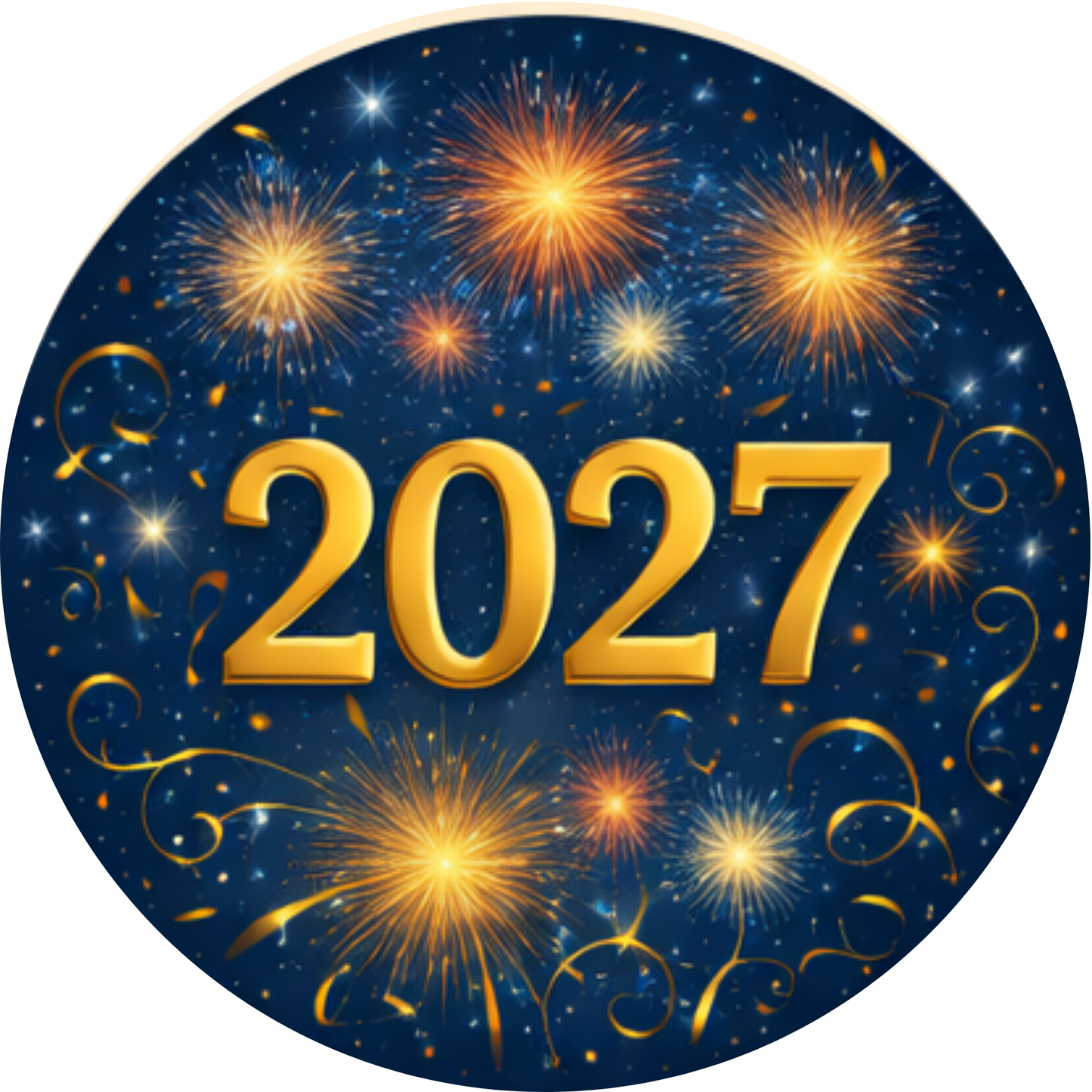 Tortenaufleger „Silvester“ – Essbares Fondantbild (rund ∅ 20 cm) Mein Shop