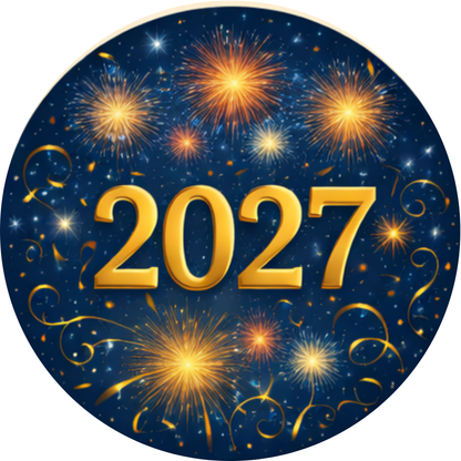 Tortenaufleger „Silvester“ – Essbares Fondantbild (rund ∅ 20 cm) Mein Shop