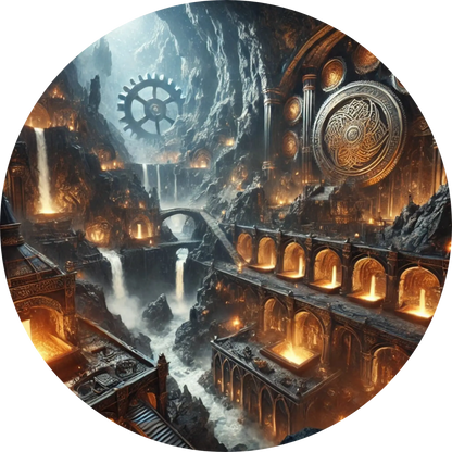 Tortenaufleger Nordische Mythologie – Essbares Fondantbild (Erwachsene, rund ∅ 20 cm) - Tisch&Torte