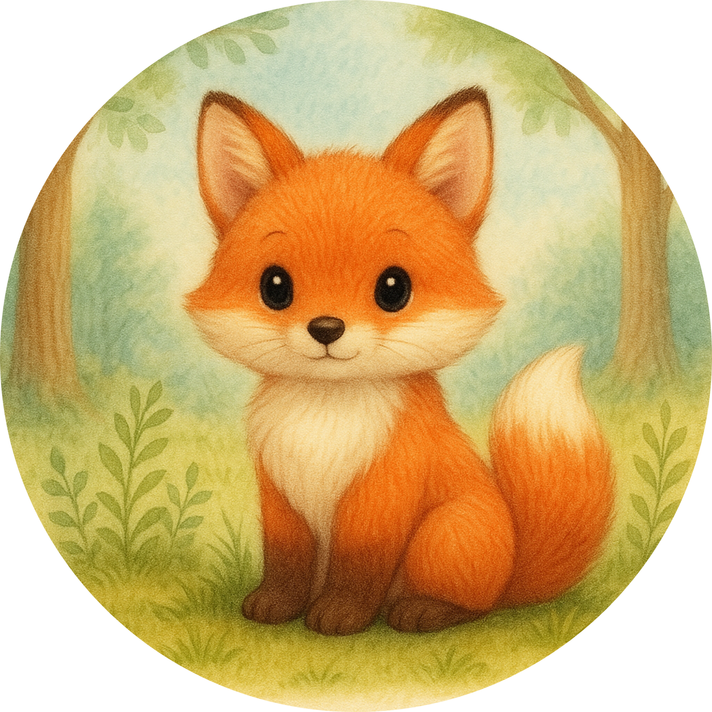 Kleiner Fuchs mit buschigem roten Schwanz