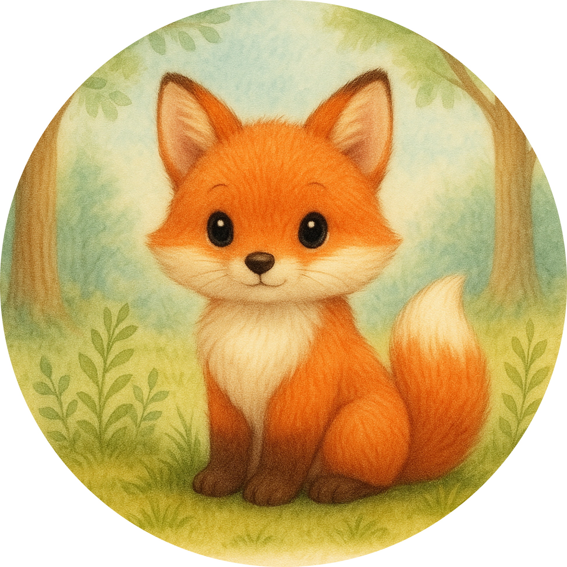 Kleiner Fuchs mit buschigem roten Schwanz