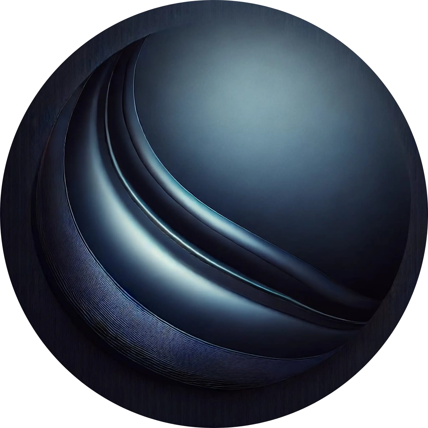 Tiefblauer 3D-Effekt mit glänzender Lichtreflexion