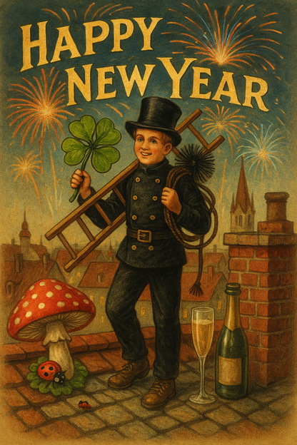 Tortenaufleger Silvester – Essbares Fondantbild (Erwachsene, DIN A4) Mein Shop