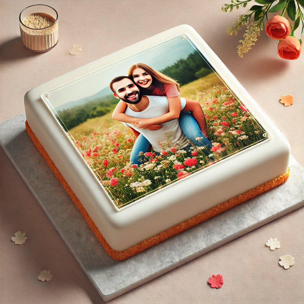Tortenaufleger mit eigenem Bild – Essbares Fondantbild (rund ∅ 20 cm & DIN A4) - Tisch&Torte