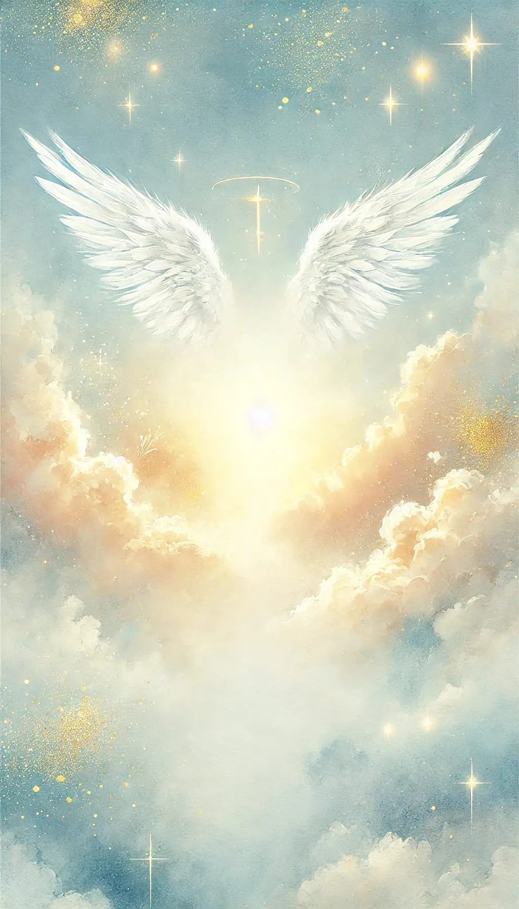 Weiße Taube in goldenem Himmelslicht – modernes religiöses Motiv