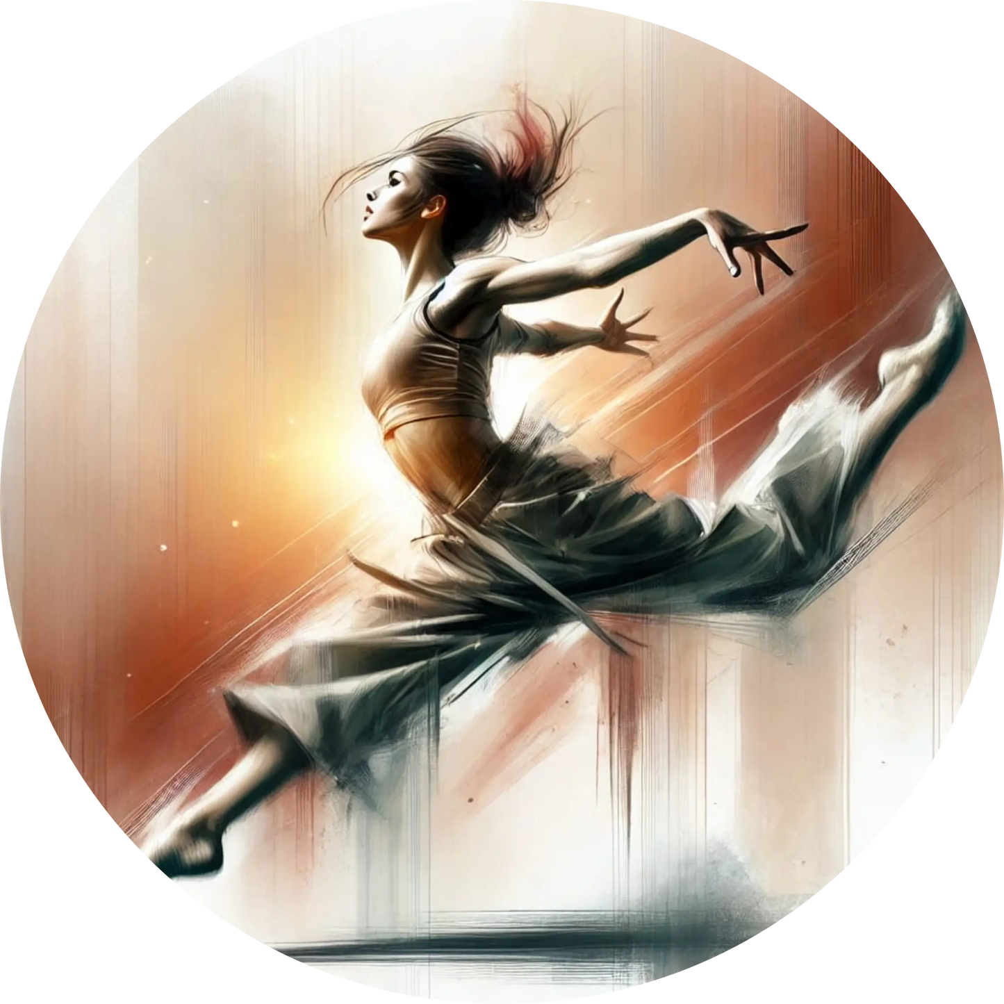 Dynamischer Hip-Hop-Tänzer in Schwarz-Weiß mit Bewegungsunschärfe – modernes Motiv für coole Tanzfans