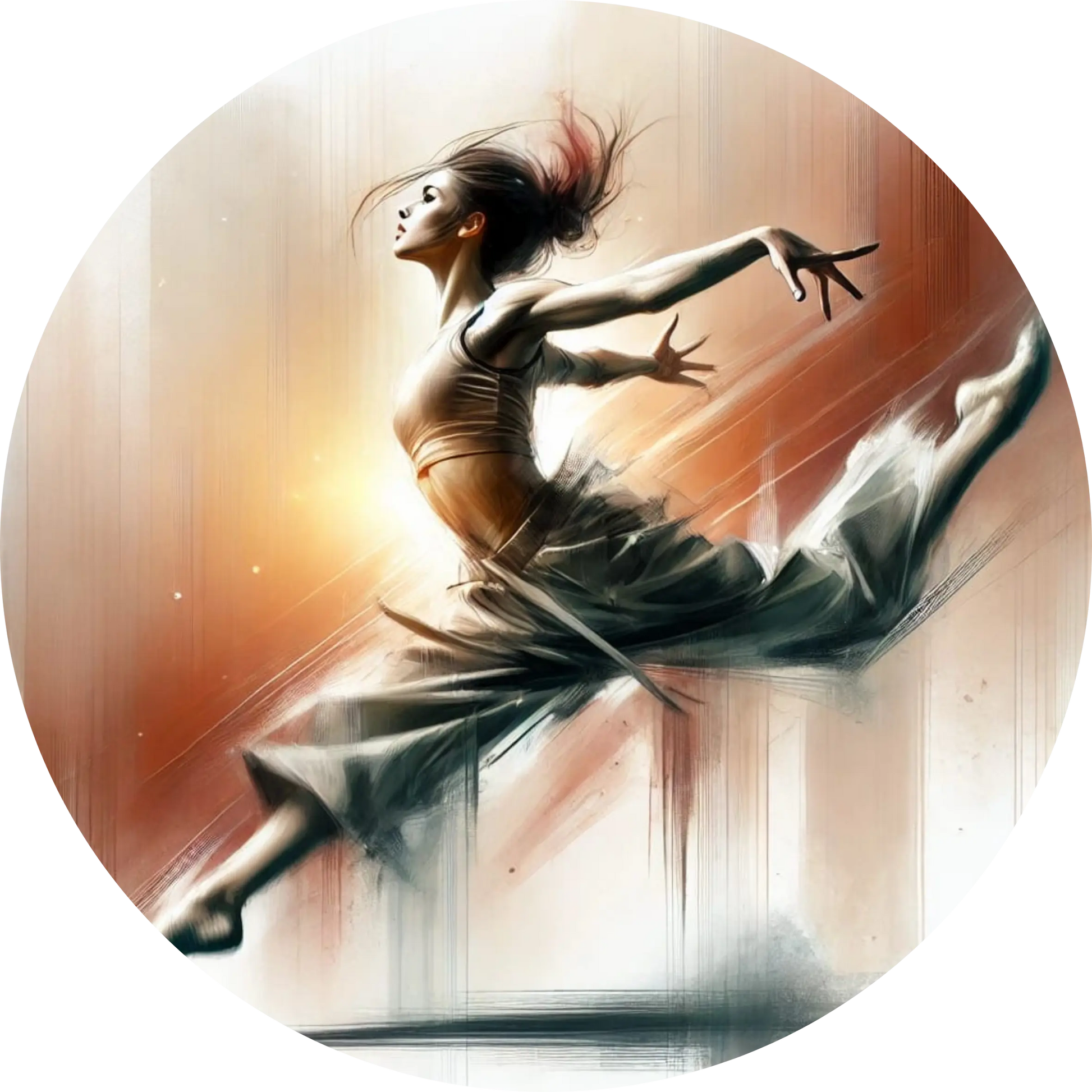 Dynamischer Hip-Hop-Tänzer in Schwarz-Weiß mit Bewegungsunschärfe – modernes Motiv für coole Tanzfans