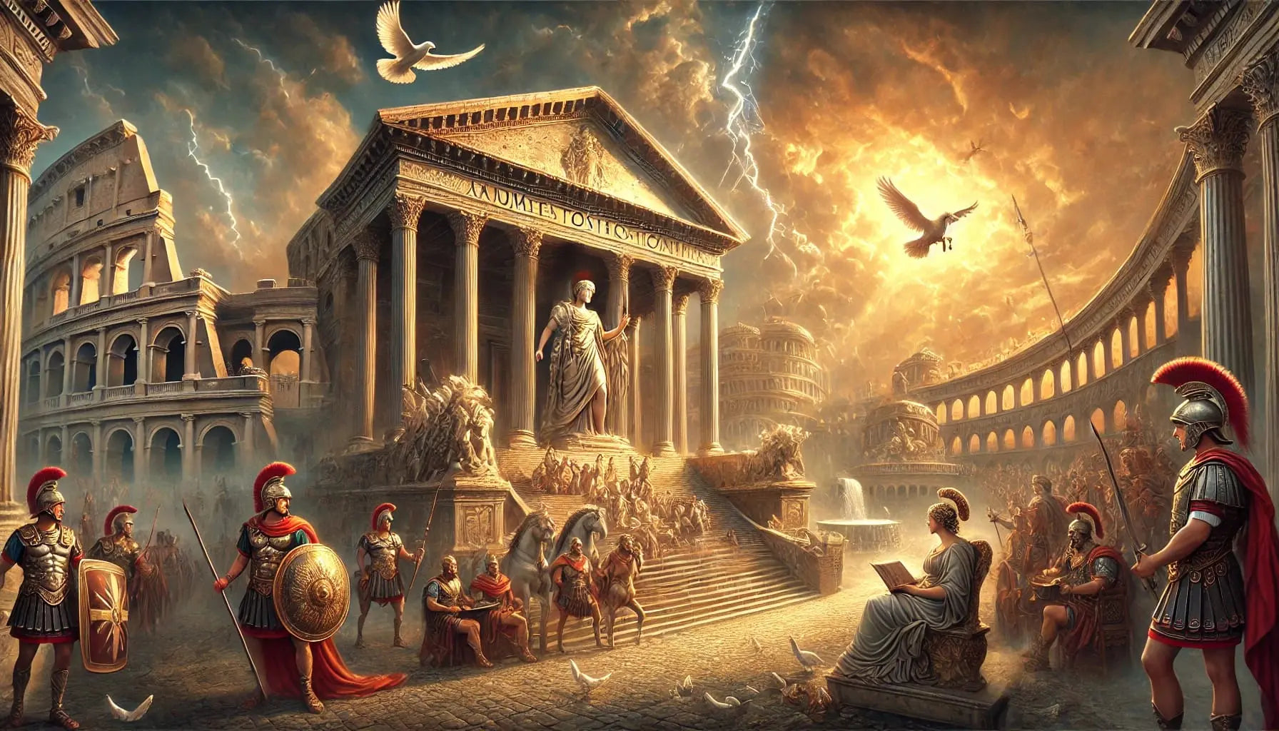 Tortenaufleger Antike Kulturen - Essbares Fondantbild (Erwachsene, DIN A4) - Tisch&Torte