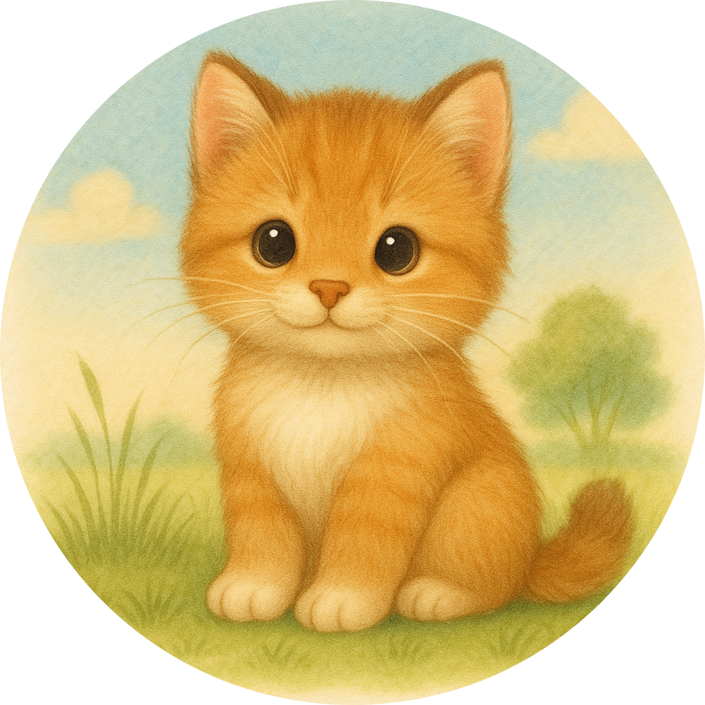 Niedliches Katzenbaby mit orangefarbenem Fell