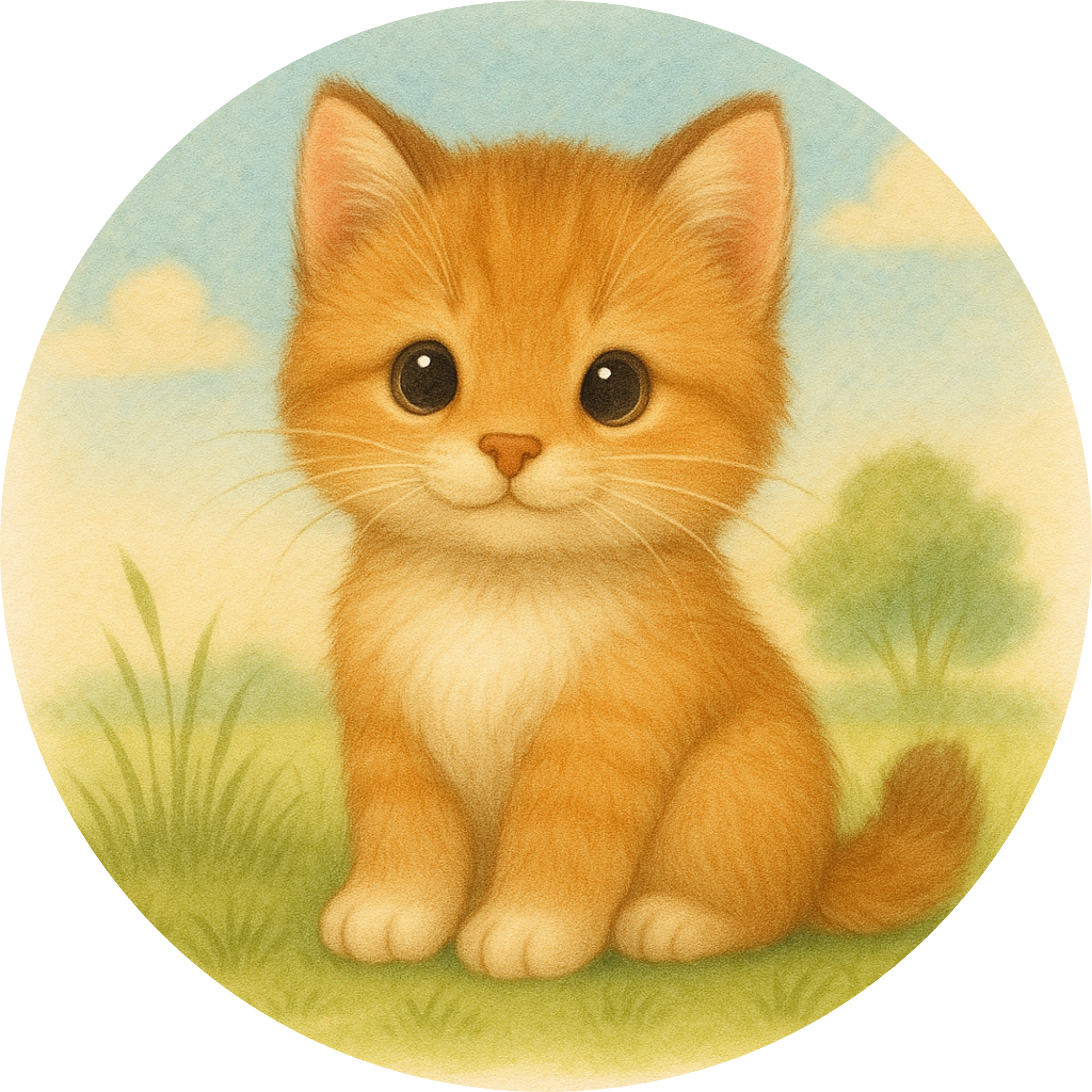 Niedliches Katzenbaby mit orangefarbenem Fell