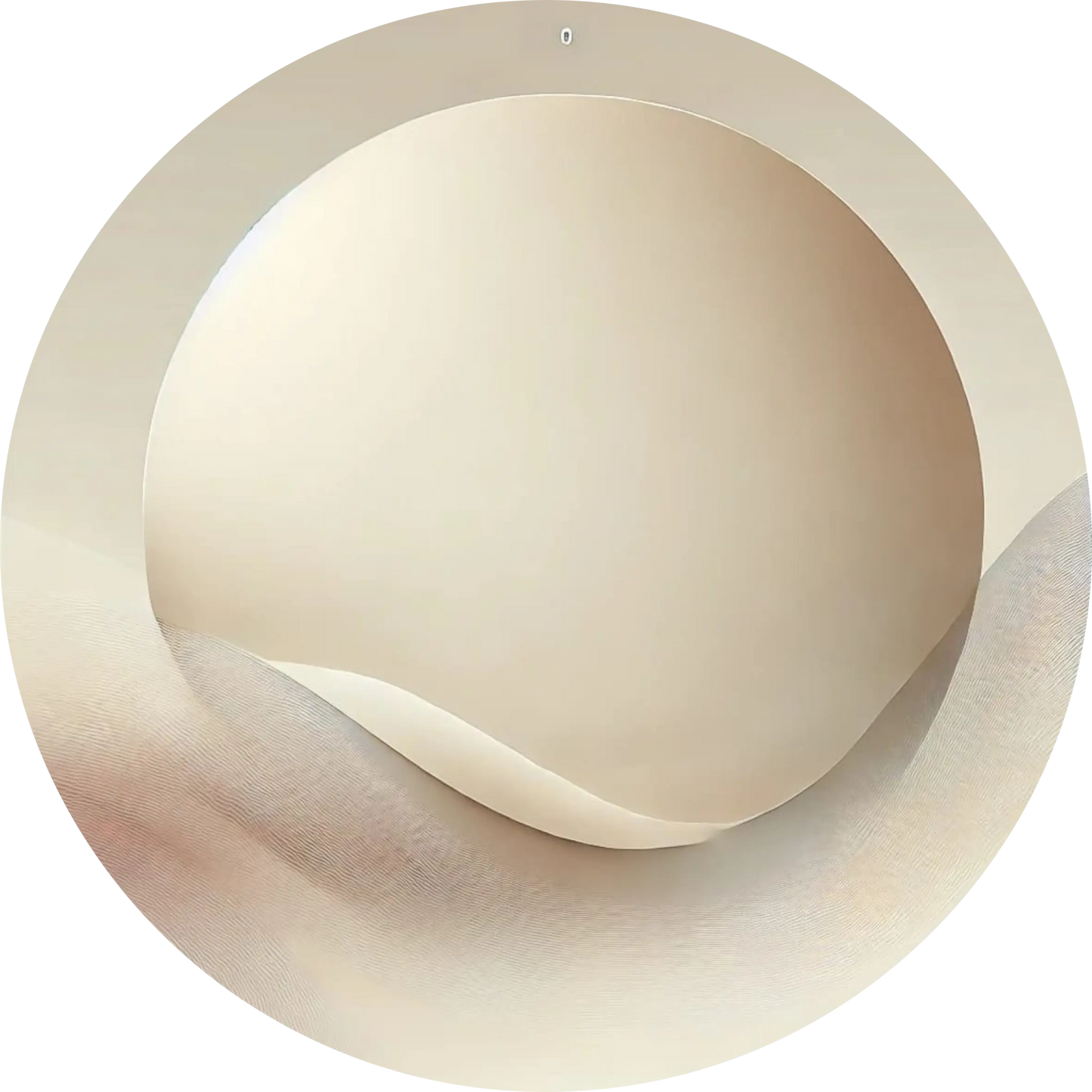 Runde Komposition aus schimmernden Flächen und goldenen Ringen