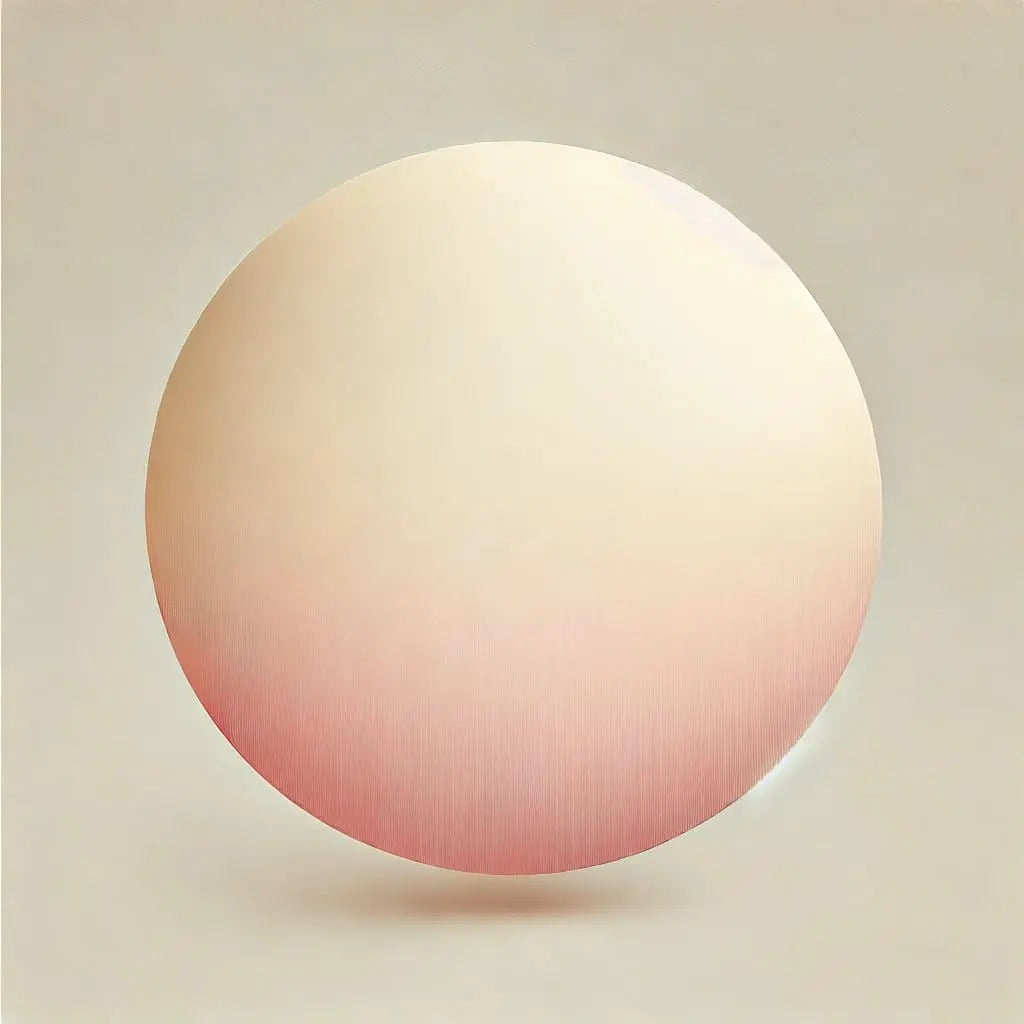 Zartes, pastellfarbenes Mandala mit sanftem Farbverlauf von Beige zu Rosé – schlicht und modern.