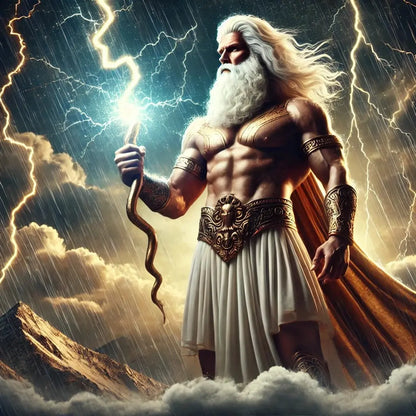 Weitere Poseidon-Variante mit Dreizack und rauschender See – kraftvolle Meeresenergie.