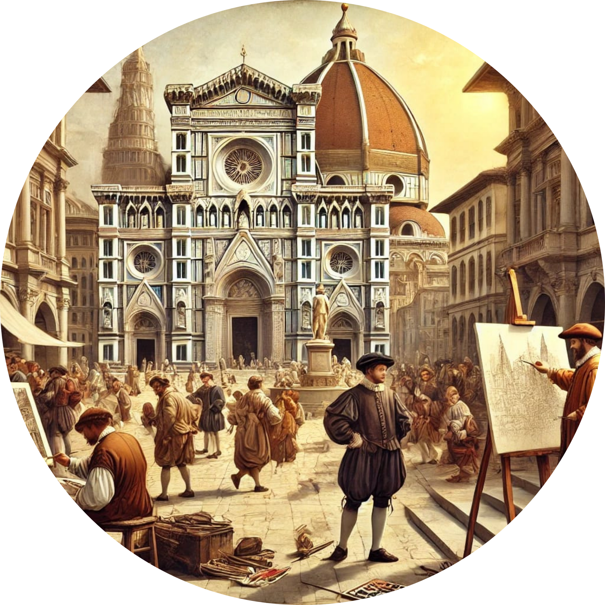 Florentinische Renaissance-Stadtansicht mit klassischer Architektur