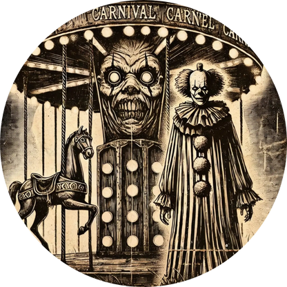 Robotisch-dämonische Kreatur mit Zahnrädern und Totenkopfgesicht im Steampunk-Stil