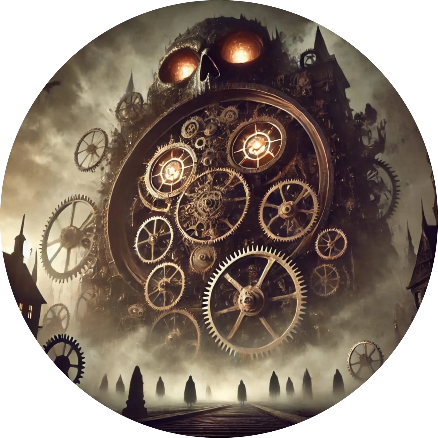 Mechanisches Herz mit Zahnrädern und metallischem Look