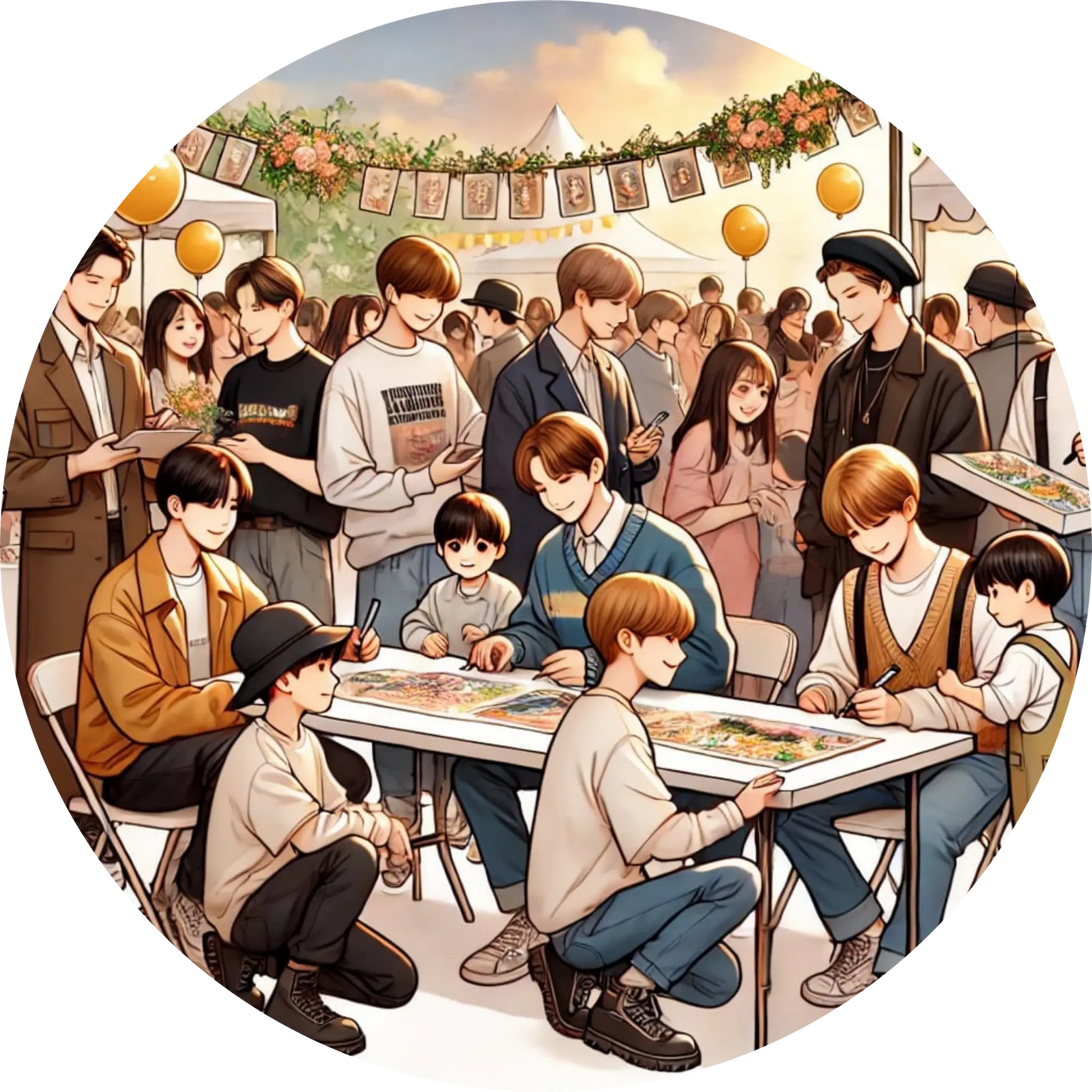 Szene aus einem überfüllten Klassenzimmer mit chaotischem Schulalltag