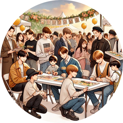 Szene aus einem überfüllten Klassenzimmer mit chaotischem Schulalltag