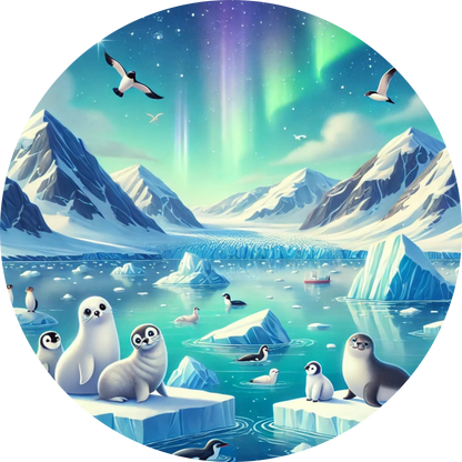 Tiere der Arktis: Pinguine, Robben und Wale unter Polarlichtern