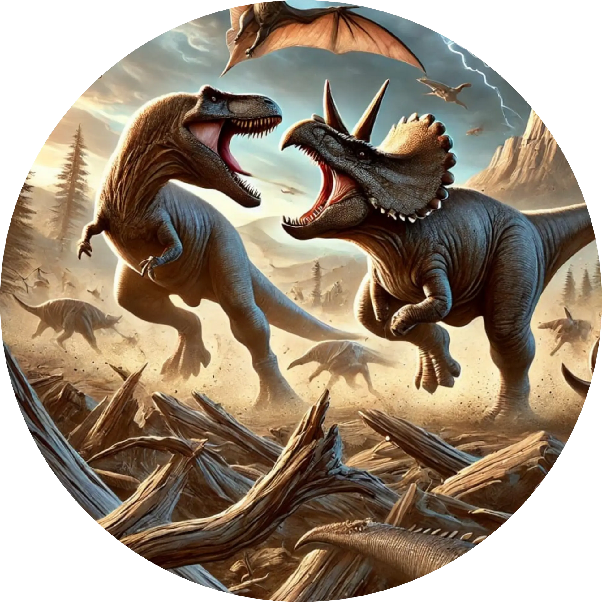 Triceratops und Stegosaurus im Wald – kindgerecht umgesetzt