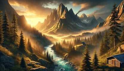 Wildes Canyon-Gebiet mit Felsen im warmen Abendlicht