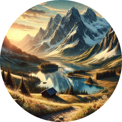 Tortenaufleger Natur & Jahreszeiten – Essbares Fondantbild (Erwachsene, rund ∅ 20 cm) - Tisch&Torte