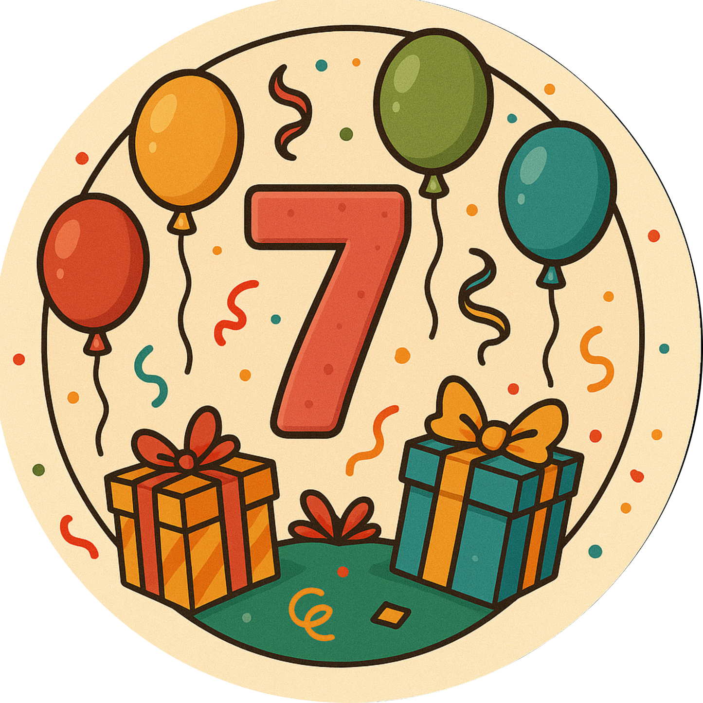 Tortenaufleger Kindergeburtstag-Motive – Essbares Fondantbild (Kinder & Teenies, rund ∅ 20 cm) Tisch&Torte