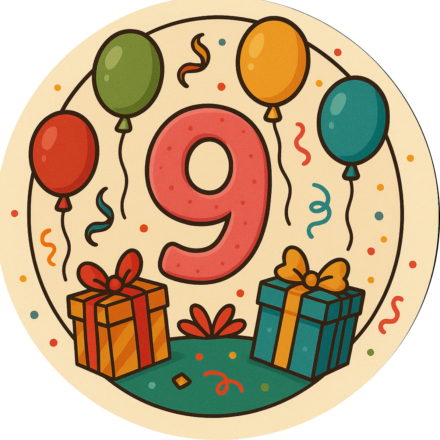 Tortenaufleger Kindergeburtstag-Motive – Essbares Fondantbild (Kinder & Teenies, rund ∅ 20 cm) Tisch&Torte