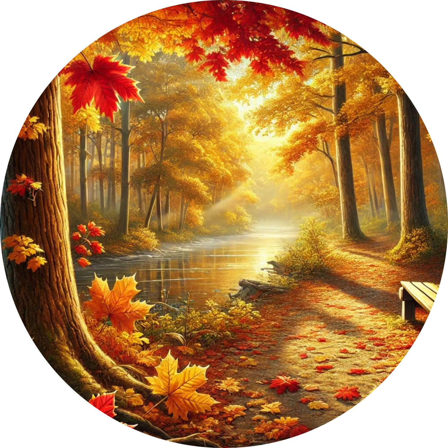 Tortenaufleger Natur & Jahreszeiten – Essbares Fondantbild (Erwachsene, rund ∅ 20 cm) - Tisch&Torte