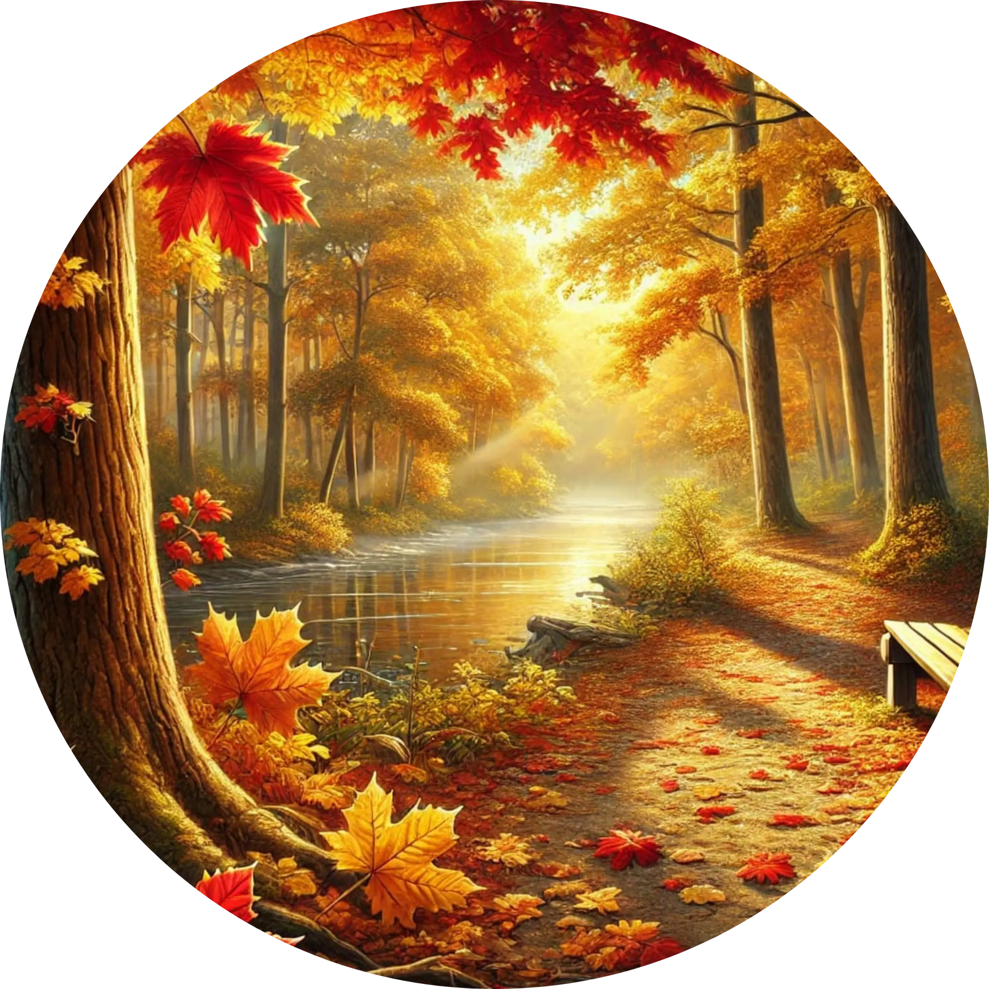 Tortenaufleger Natur & Jahreszeiten – Essbares Fondantbild (Erwachsene, rund ∅ 20 cm) - Tisch&Torte