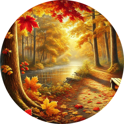 Tortenaufleger Natur & Jahreszeiten – Essbares Fondantbild (Erwachsene, rund ∅ 20 cm) - Tisch&Torte