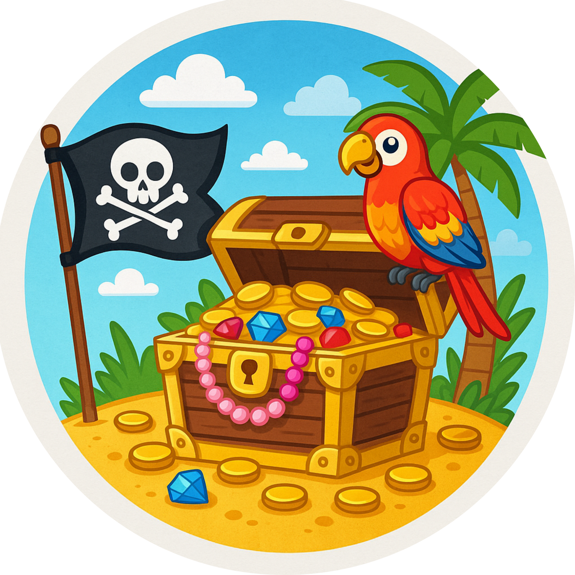 Tortenaufleger Kindergeburtstag-Motive – Essbares Fondantbild (Kinder & Teenies, rund ∅ 20 cm) Tisch&Torte